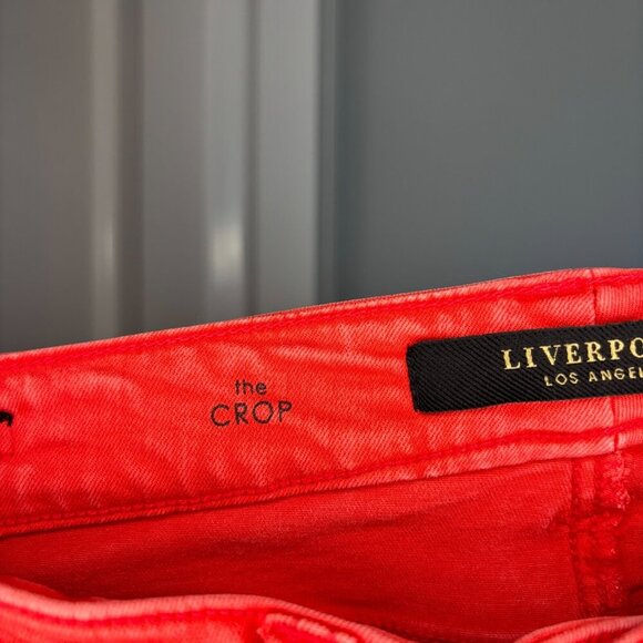 LIVERPOOL The Crop Jean Womens 4/27 Tomato Stretch 5 Pocket - Picture 5 of 6